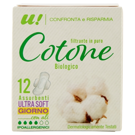 ASSORBENTI ULTRA SOFT GIORNO in Cotone Biologico U! Confronta e Risparmia